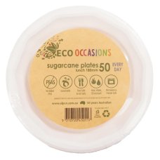 300 x Sugarcane Lunch Plates 180mm 