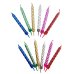 144x Candles Birthday Party with Holders Jumbo Metallic Spiral Multi-Colour thumbnail 1