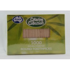 5,000 Toothpick Double Ended Headed Pointed Round Wooden