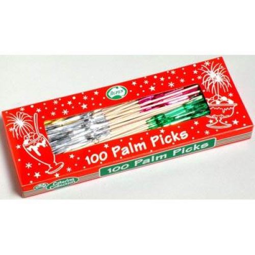 100x Food Pick Food Marker Foil Palm Decorative Decoration