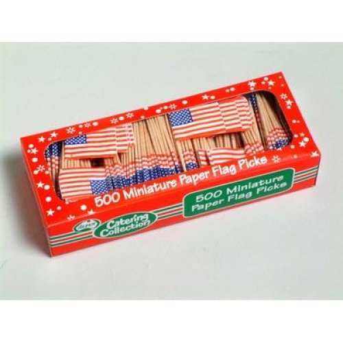 500x Flagpicks USAFood Picks Marker Country Decorative