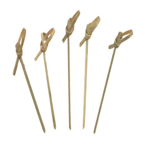 250x Skewers Curly Picks Natural 10cm Fruit Food Bamboo