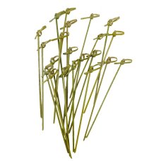 250x Skewers Curly Picks Natural 18cm Fruit Food Bamboo