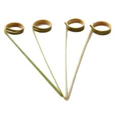 250x Skewers Ring Picks Natural 12cm Fruit Food Bamboo