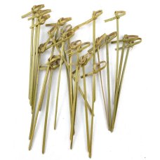 250x Skewers Picks Curly Natural 12cm Bamboo Fruit Food
