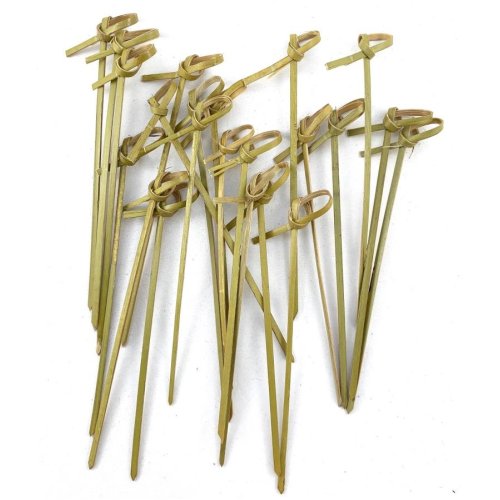 250x Skewers Picks Curly Natural 12cm Bamboo Fruit Food
