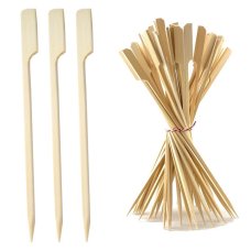 250x Skewers Paddle Picks Natural 12cm Fruit Food Bamboo 2.75mm