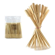 250x Skewers Paddle Picks Natural 15cm Fruit Food Bamboo 2.75mm