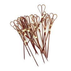 100x Skewers Picks Heart Red 15cm Bamboo Fruit Food