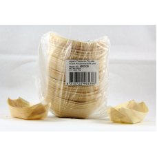 250x Wooden Boats Food Bowls Biodegradable 6cm x 4.5cm
