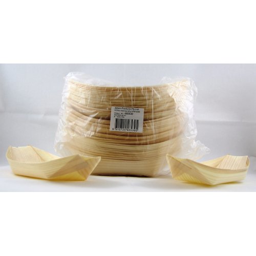 250x Wooden Boats Food Bowls Biodegradable 15cm x 8cm