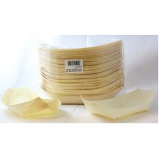 250x Wooden Boats Food Bowls Biodegradable 16.5cm x 8.8cm