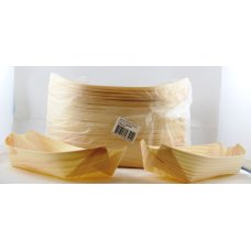 250x Wooden Boats Food Bowls Biodegradable 25cm x 12cm