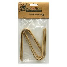 Bamboo Tongs 10cm Pack 8