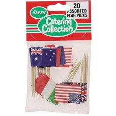 240x Flagpicks Mixed Food Picks Marker Country Decorative