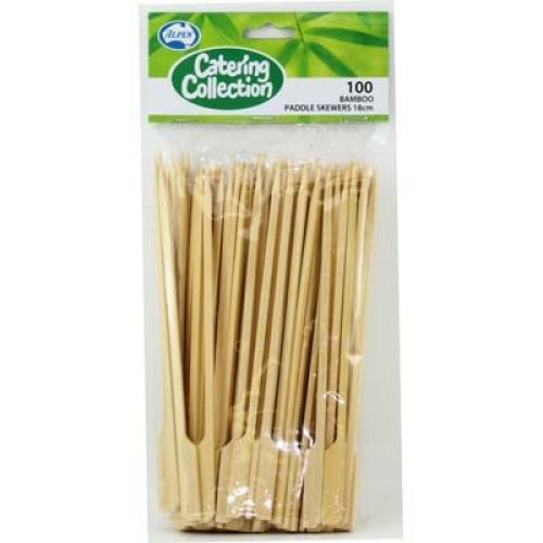 1,000x Skewers Paddle Picks 18cm Fruit Food Bamboo 3mm