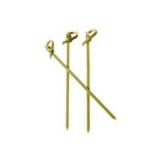 500x Skewers Curly Picks 10cm Pick Fruit Food Bamboo