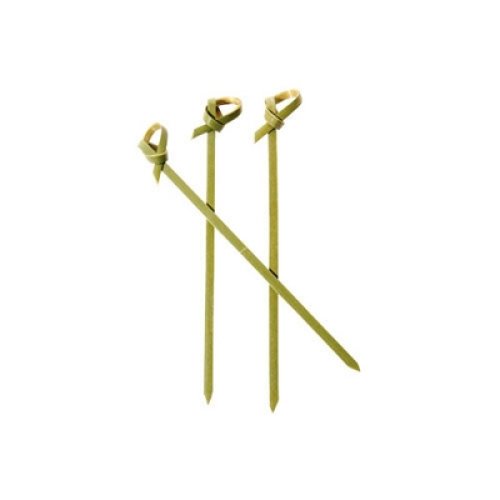 500x Skewers Curly Picks 10cm Pick Fruit Food Bamboo