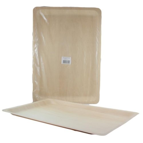 25x Wooden Platter Plates Rectangle 40cm x 28cm x 2cm