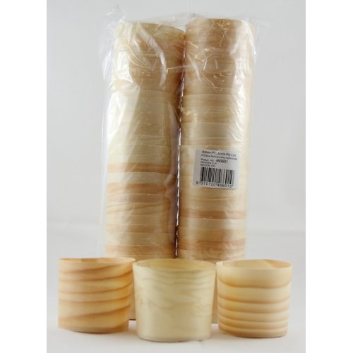 250x Wooden Cups 6cm Chips Snacks Food Biodegradable 60mm x 55mm