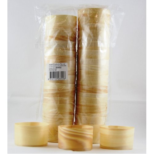250x Wooden Cups 5.5cm Chips Snacks Food Biodegradable 55mm x 35mm