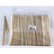 100x Wooden Cutlery Knives 165mm Bulk Disposable