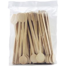 100x Swizzle Sticks 15cm Wooden Cocktail Stirrers