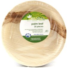 100x Palm Leaf Plates Round Compostable Biodegradable 18cm (7inch)