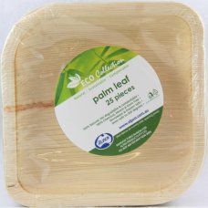 100x Palm Leaf Plates Square Compostable Biodegradable 15cm (6inch)