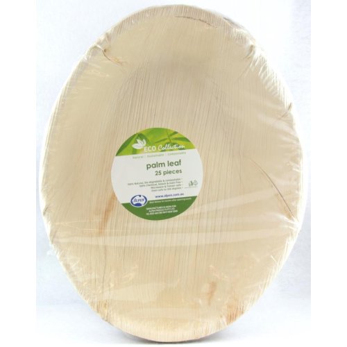 100x Palm Leaf Salad Bowl Oval Deep Compostable Biodegradable 30cm x 23cm