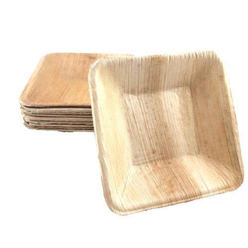 100x Palm Leaf Dip Bowl Square Compostable Biodegradable 9cm (3.5inch)