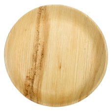 100x Palm Leaf Plates Round Compostable Biodegradable 25cm (10inch)