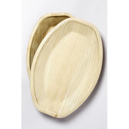 Palm Leaf Medium Platter 14x10inch 360x250mm Pack 2x5