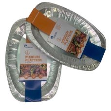 60x Platter Oval Medium Food Plate Roasting Oven Drip 42.7cm x 28.5cm x 2.7cm