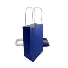 40 Party Bag Paper 215x130x80mm Navy Blue