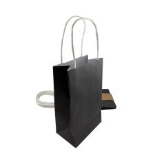 40 Party Bag Paper 215x130x80mm Black 