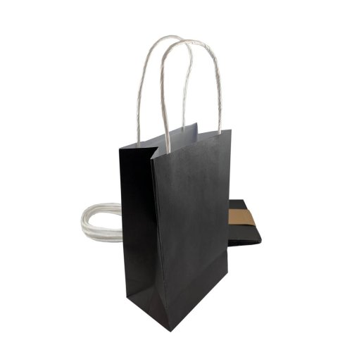 40 Party Bag Paper 215x130x80mm Black 