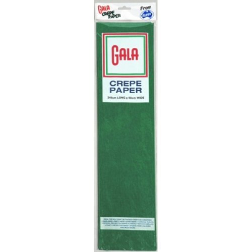 12 x National Green Gala Crepe Paper P1