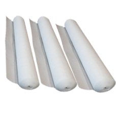 3x White Crepe Paper Logs Banner 1m wide x 20m long 