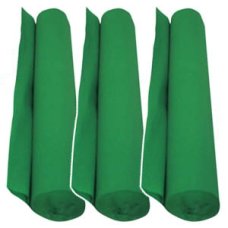 3x National Green Crepe Paper Logs Banner 1m wide x 20m long 