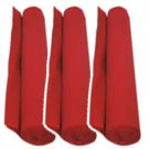 3x Scarlet Red Crepe Paper Logs Banner 1m wide x 20m long 