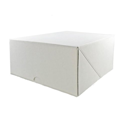 Cake Box White 8X8X4"(210x210x105mm) Corrugated Ctn100