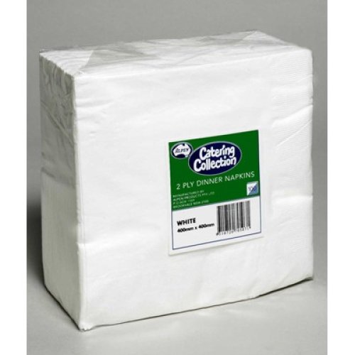 White 2ply Dinner Napkin P100x10