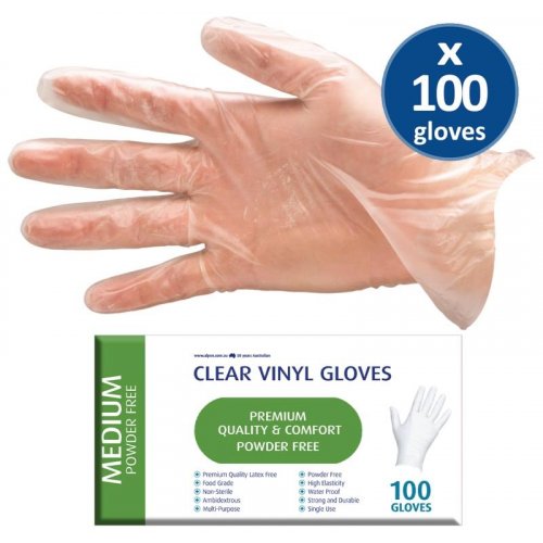 curad vinyl disposable gloves